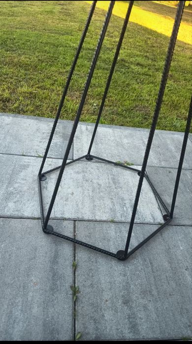 Metalowa choinka efekt 3D czarny mat duża 102 cm do własnej aranżacji