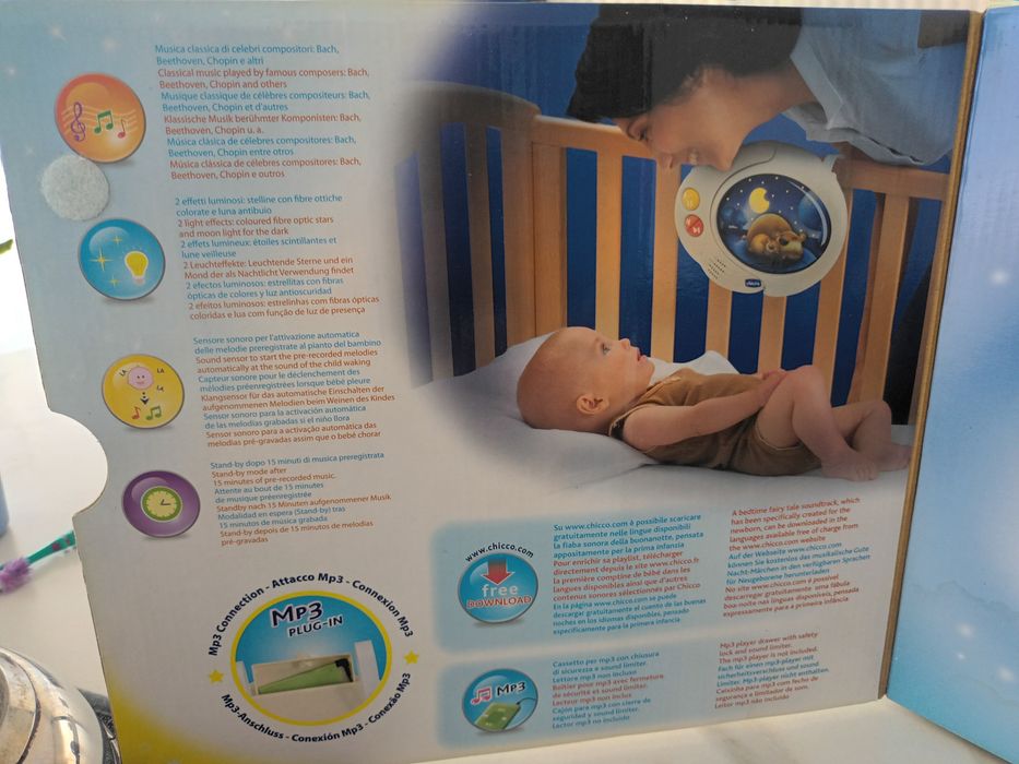 Nuvem musical Chicco para berço