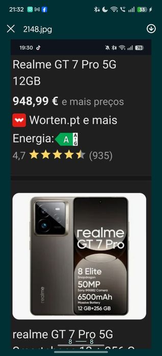 Realme gt7 pro 256gb 12+12 de ram