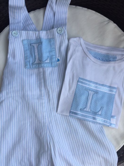 Jardineira e T-Shirt personalizada 6 anos