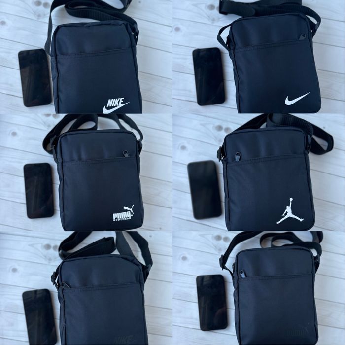 Чоловіча чорна сумка,текстильная черная мужская сумка,сумка мужская