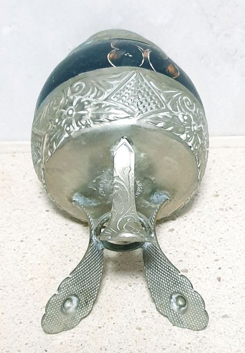 Antiga yerba mate calabaça da Argentina com armação em alpacca