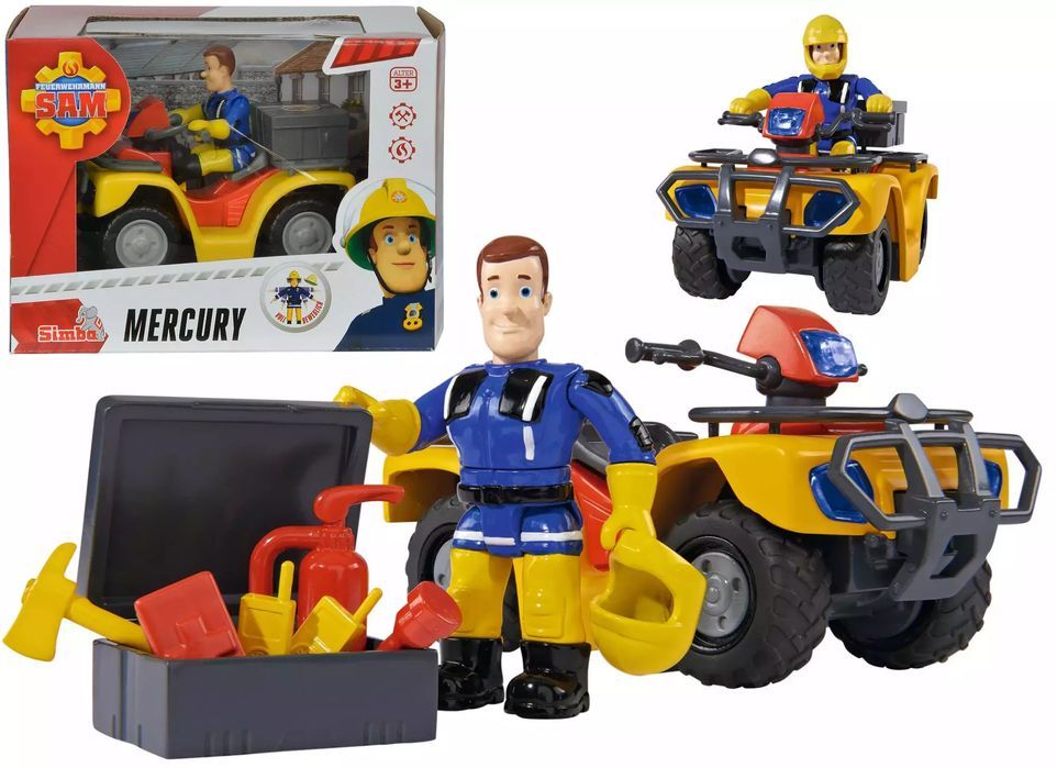 Strażak Sam. Quad Mercury Z Figurką Sama I Akcesoriami. Nowy Produkt