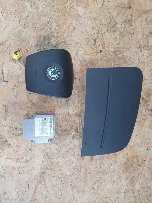 Air bag poduszka powietrzna sensor moduł Skoda Fabia 2 II kpl 08r