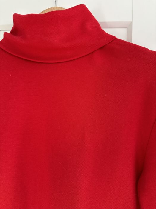 Dzianinowe, dresowa sukienka z golfem Zara, czerwona, rozmiar M / 38