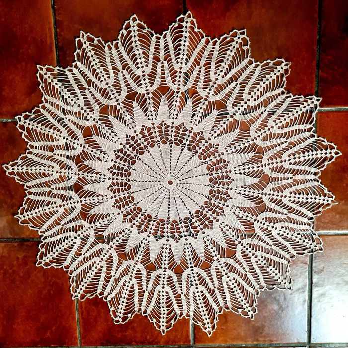 Toalhinha de crochê "Mosaico de Flores" - de algodão  feita à mão