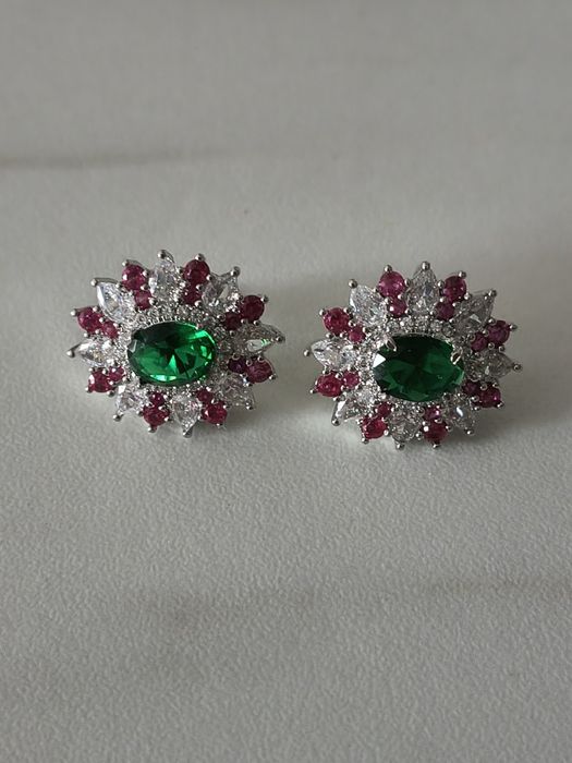 Srebrne Kolczyki  na sztyfty