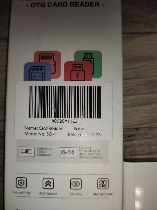 Новий універсальний OTG картридер 3 в 1 USB-C (SD / MicroSD / USB)
