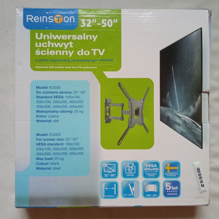 Uchwyt ścienny regulowany 32" - 50 ""do TV
