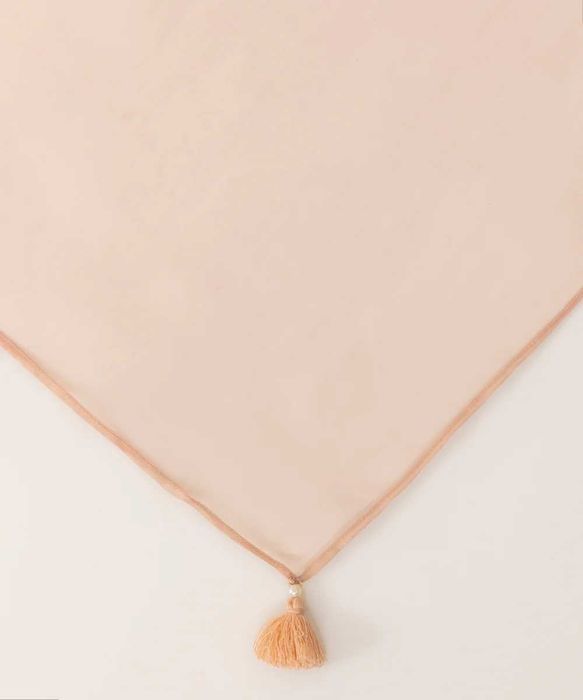 Duża ozdobna chusta szal stole róż organza etola orient boho etno