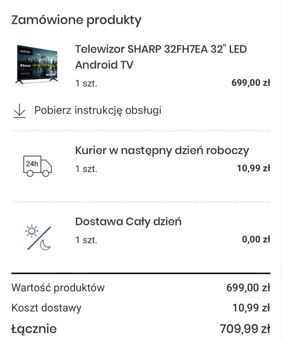 Telewizor SHARP 32FH7EA 32" LED Android TV