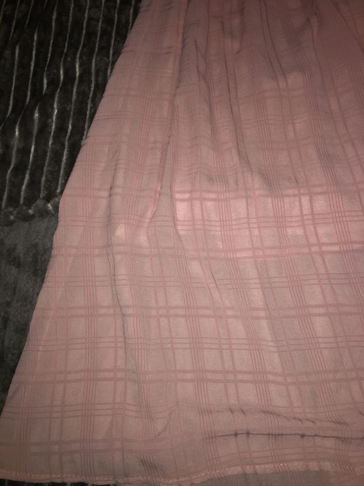 Рожева довга сукня пудровое платье с коротким рукавом Размер М