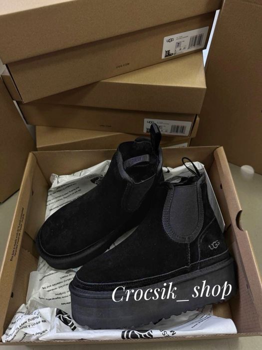 Уггі жіночі з резинкою ugg NEUMEL PLATFORM CHELSEA угги