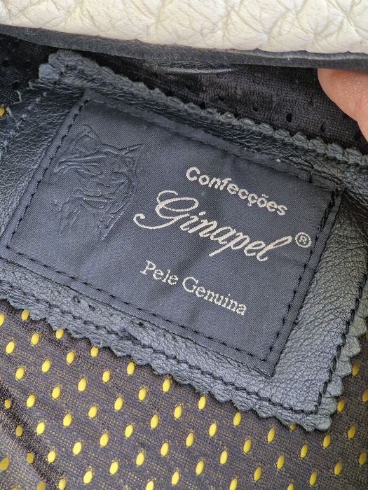 Casaco para mota pele genuína