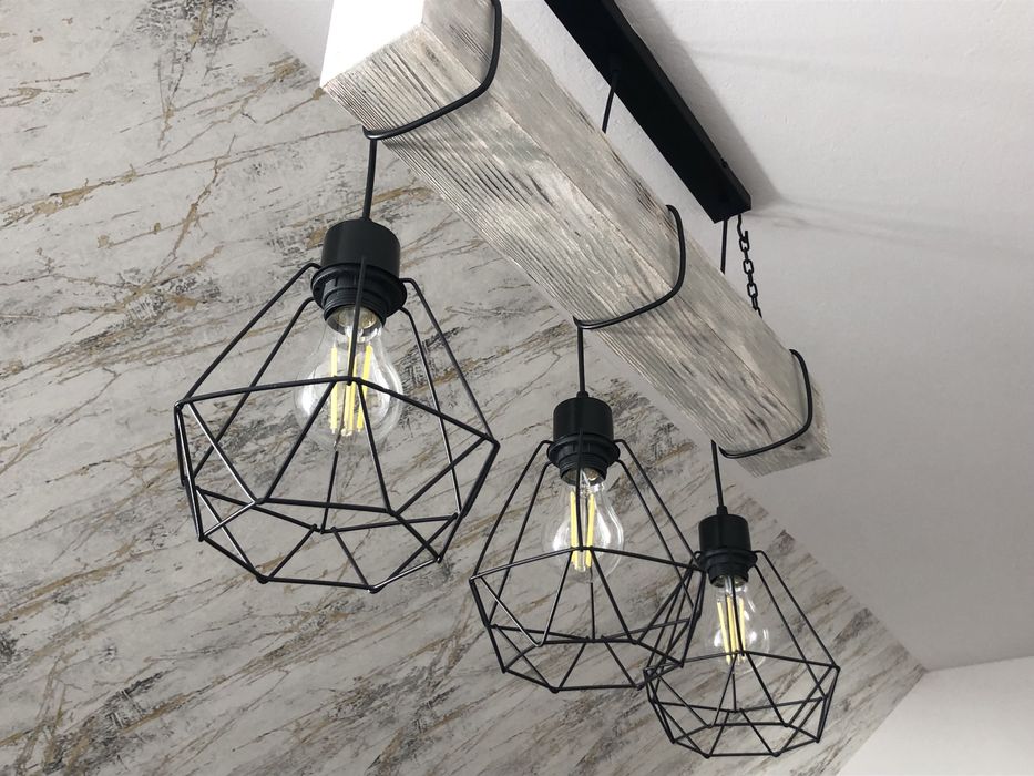 Lampa sufitowa wisząca Loft z belką