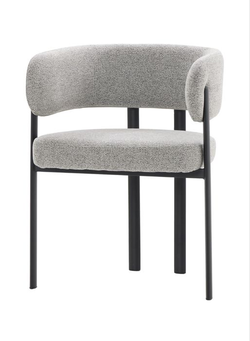 Nowoczesne krzesła/ boucle/ szenil/ szary