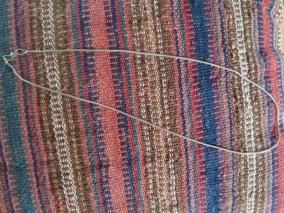 Lancuszek srebrzony dl.45cm szer.1mm