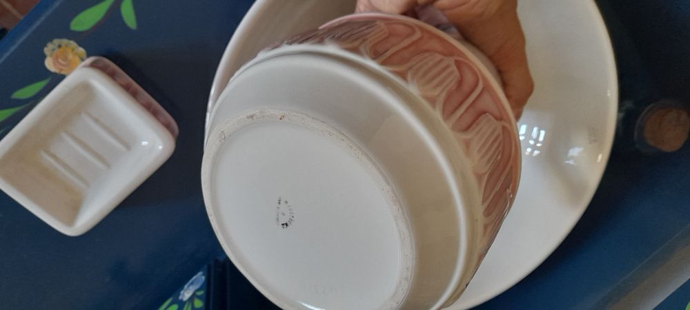 Jarro e conjunto lavatorio WC em loiça arte nova reprodução
