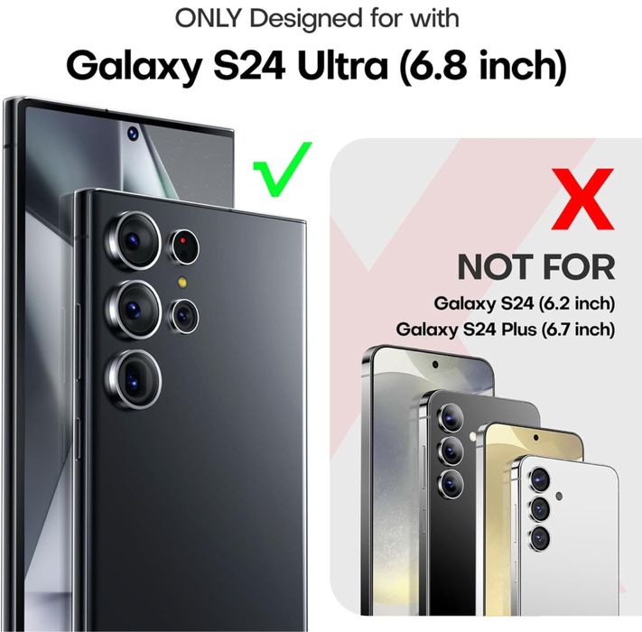 TAURI etui 5w1 Samsung S24 Ultra MagSafe Black przeźroczysty