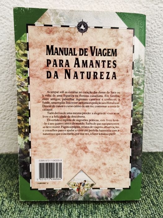 Livro "Manual de Viagem para Amantes da Natureza  Conselhos práticos