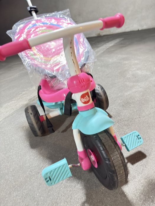 Triciclo Rosa e Azul - com proteção para o sol