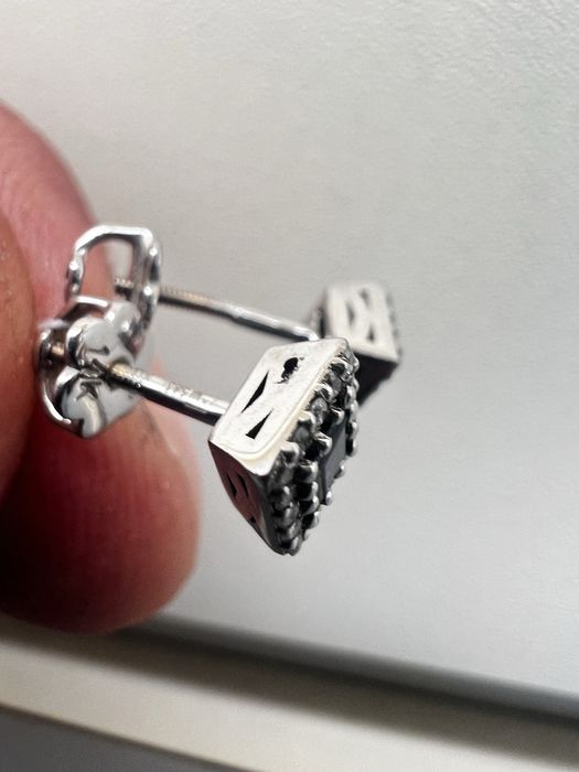 Золотые серьги с бриллиантами и сапфирами 585 пробы 0,54ct