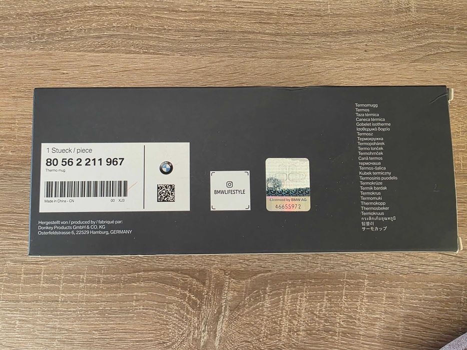 Oryginalny kubek termiczny BMW