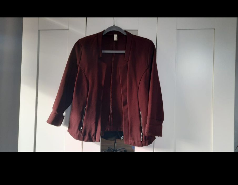 Żakiet  marynarka bordo r. 38