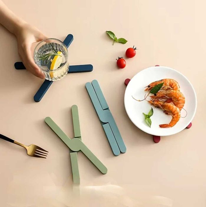 Силікована підставка під гаряче, трансформер, чорний