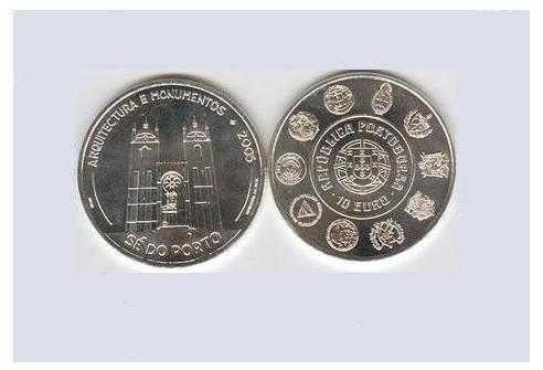 PORTUGAL moedas comemorativas 10 euros em prata UNC ver descrição