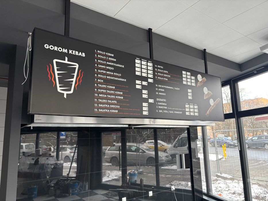 Kasetony Litery Led Ledony Frezowanie Dibond plexi montaż reklam