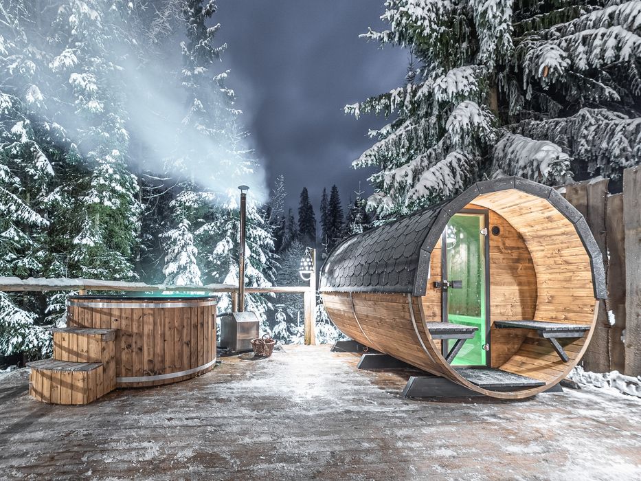 Domek z jacuzzi sauną basenem domki noclegi Zakopane w górach sauna