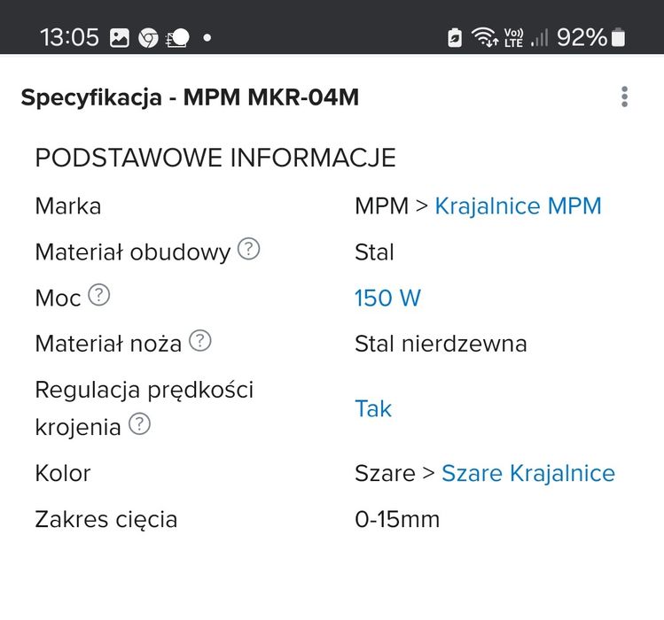 Krajalnica MPM MKR-04M