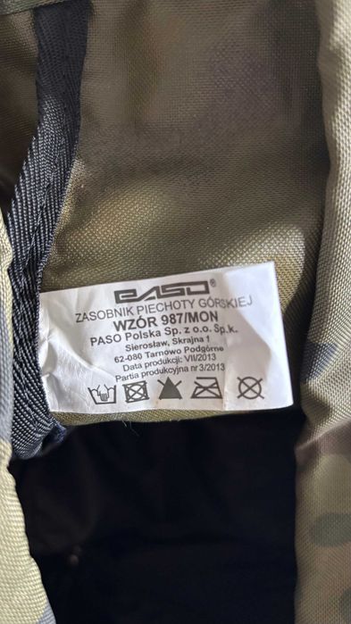 Zasobnik górski plecak żołnierski 987/MON komplet z małym