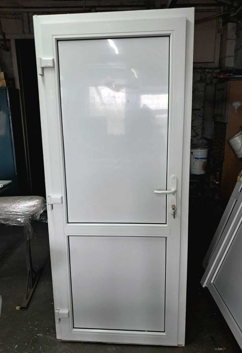 DRZWI Zewnętrzne Plastikowe PCV Pełne Wejściowe 86x198cm x3 86x202 x3