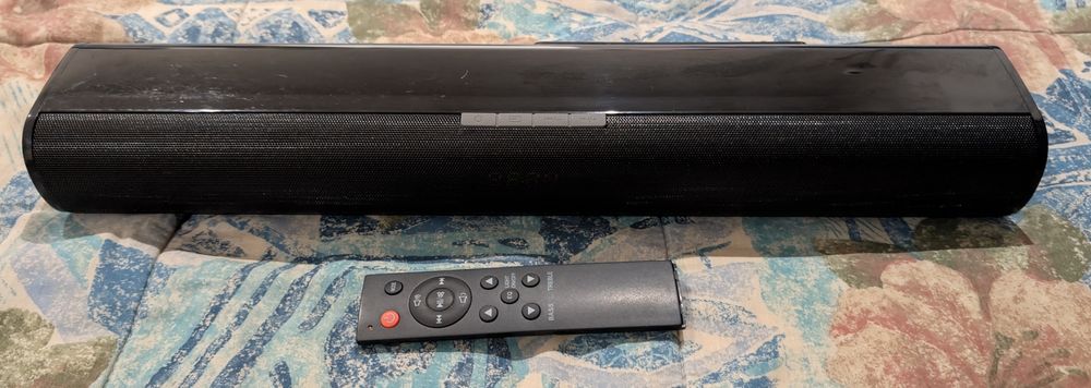 Coluna de som com comando