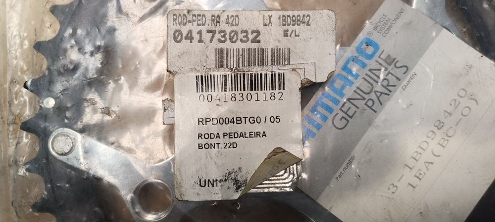 Aranha e prato Shimano