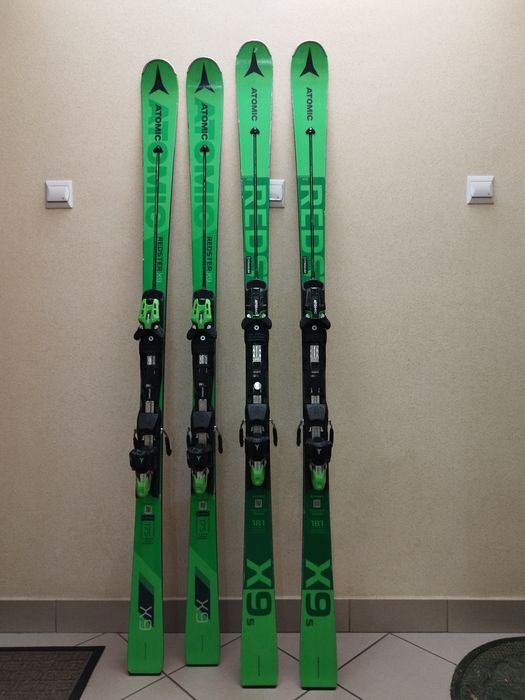 2x Atomic Redster X9 X9s 175 Kraw. Pow. 1 mm. Po serwisie Naostrzone