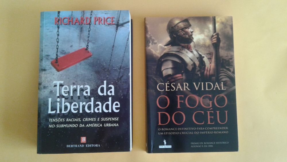 Livros: Terra da Liberdade, a rosa de Iorque, O fogo do Céu e outros