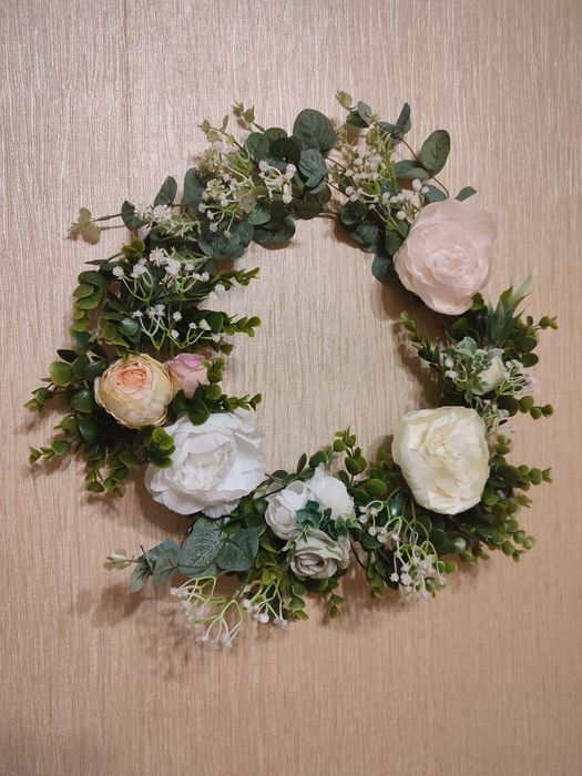 Весільний декор ручної роботи,декор з квітами для фотозони, вінок