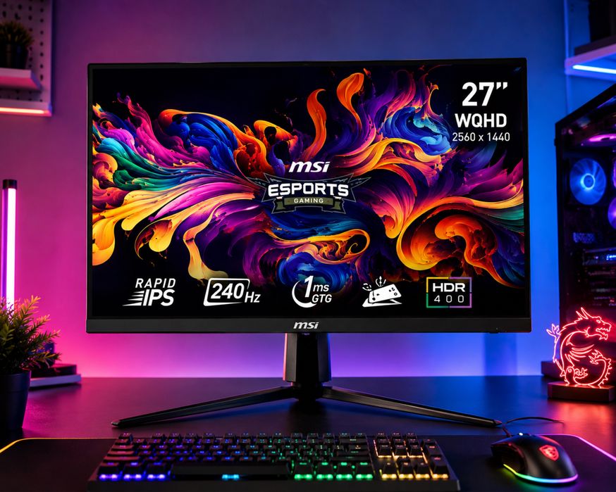 Игровой монитор  MSI G274QPX 27" (WQHD, 240Гц, Rapid IPS)