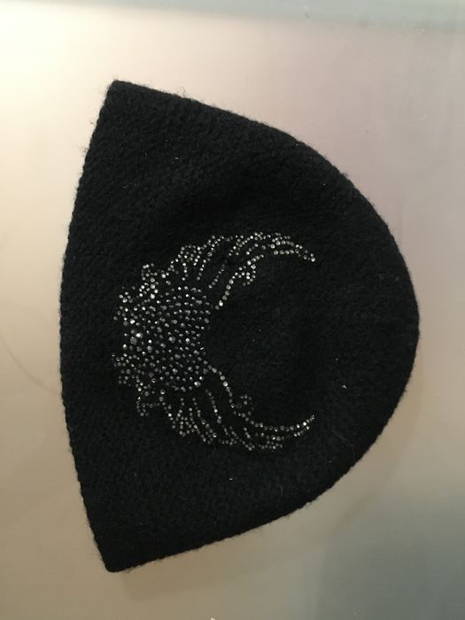 Czapka premium kaszmir swarovski skrzydła