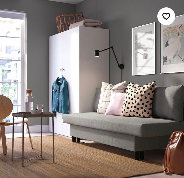 Sofa cama Ikea cinza