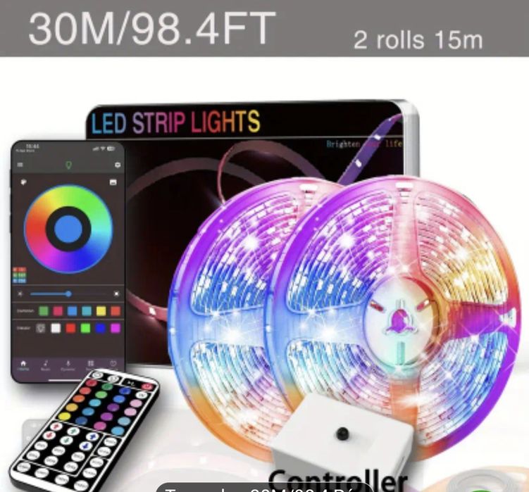 Kits leds RGB com APP e comando vários tamanhos