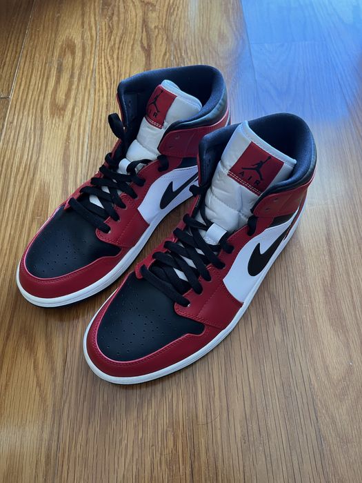 Air Jordan 1 Mid Chicago Toe 45