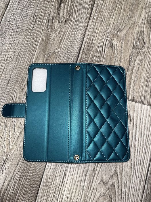 Чохол-книжка для Xiaomi Redmi Note 11S/Note 12S бірюзовий стьобаний