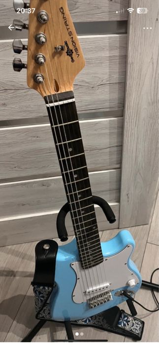 gitara elektryczna + wzmacniacz + pasek + pokrywka