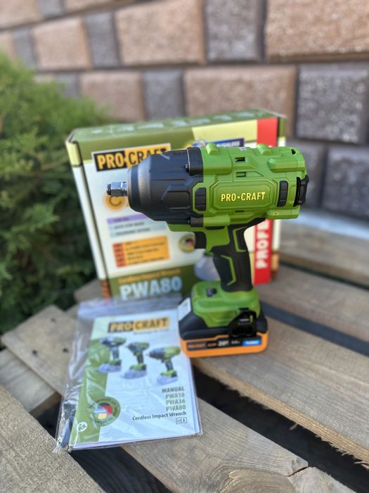 Акумуляторний гайковерт Procraft Pwa 80 (1600Нм)+ Подарунок