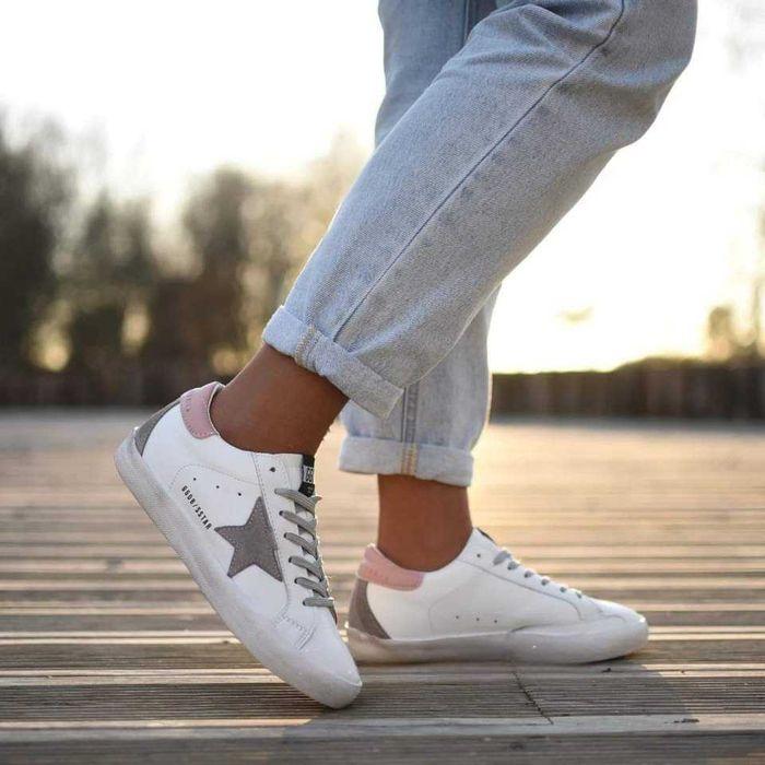 Sapatilhas brancas em pele, unisexo