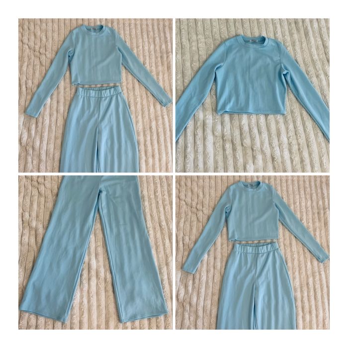 Два жіночі  блакитні костюми